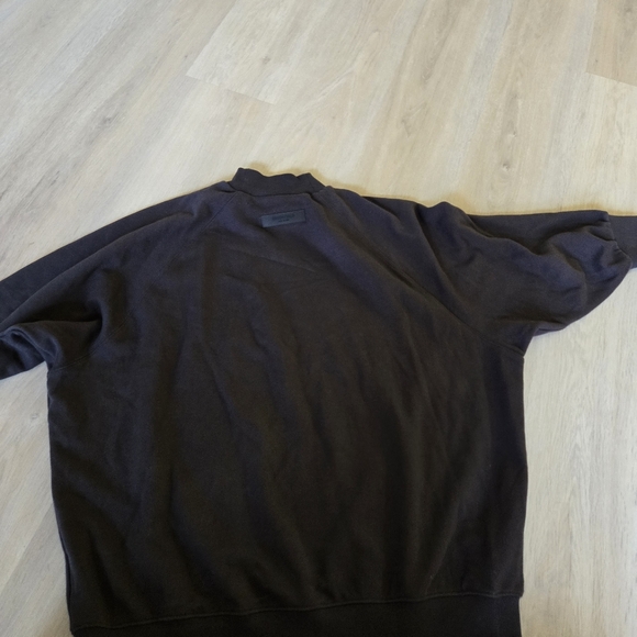 Fear of God Essentials 1977 MOCK Neck Sweatshirt 3/4 Sleeve Oversized - Picture 3 of 7